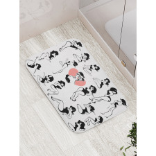 Woman Heart Tattoo Model Bath Mat