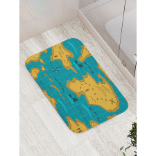 Cartoon Adventure Boats Bath Mat