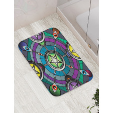 Pentagram Evil Eyes Bath Mat