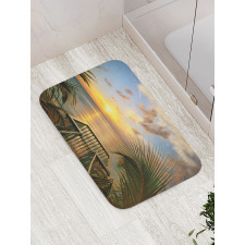 Palms Sunset Scenery Bath Mat