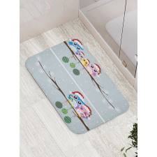 Christmas Family on Tree Bath Mat