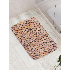 Wooden Lumber Tree Logs Bath Mat