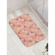 Heart Valentines Love Bath Mat