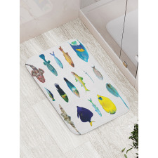 Marine Life Creatures Bath Mat