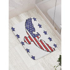 Patriotic Eagle Bath Mat