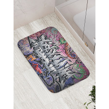 Graffiti Grunge Wall Art Bath Mat