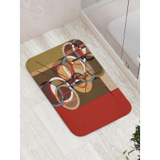 Retro Grunge Surreal Art Bath Mat