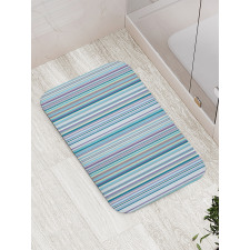 Blue Purple Geometric Bath Mat