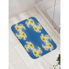 Floral Psychedelic Art Bath Mat