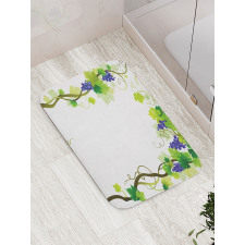 Leaf Fresh Fruit Pattern Bath Mat