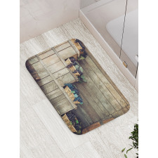 Wooden Ivy Florals Bath Mat