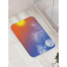 Galaxy Sun Clouds Bath Mat