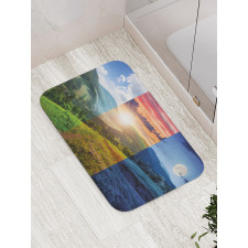 Mountain Forest View Bath Mat