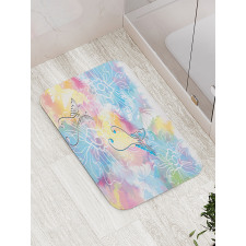 Colored Brushstroke Bath Mat