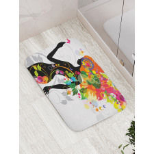 Butterfly Leaf Spring Bath Mat