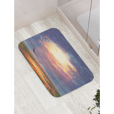 Beaming Sun Clouds Bath Mat