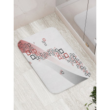 Square Wavy Shapes Bath Mat