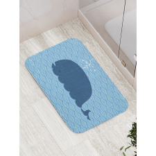 Sea Animal Wavy Patterns Bath Mat