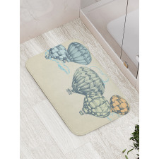 Air Balloons in Sky Bath Mat