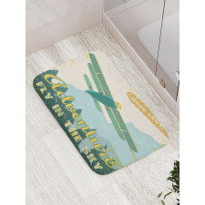 Adventure in Sky Plane Bath Mat