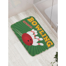 Bowling Strike Green Bath Mat