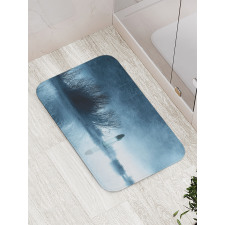 Fog Forest Night Bath Mat