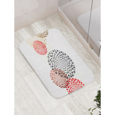 Circled Modern Dots Bath Mat