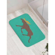 Deer Family and Antlers Bath Mat