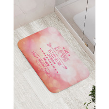 Pink Love Story Bath Mat