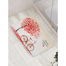 Heart Tree Bike Bath Mat