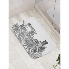 Old Fireman Truck Bath Mat