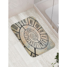 Roman Digit Time Spiral Bath Mat