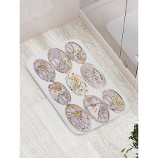 Technical Theme Clock Bath Mat