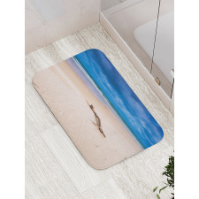 Deserted Sandy Beach Bath Mat