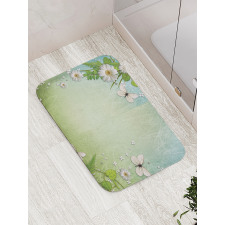 Flowers and Butterflies Bath Mat