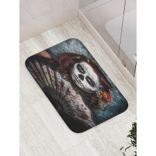 Skull Scary Mask Bath Mat