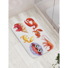 Crab Hermit Crab Lobster Bath Mat