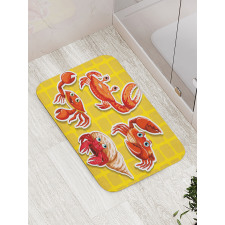 4 Different Crabs Bath Mat