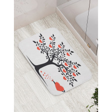 Romantic Love Tree Bath Mat