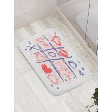 Xoxo Game with Lips Bath Mat