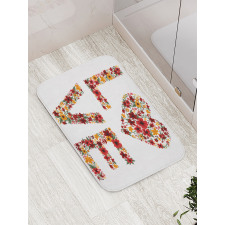 Garden Fowers Bath Mat