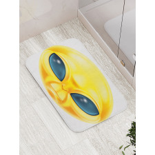 Alien Space Smiley Face Bath Mat