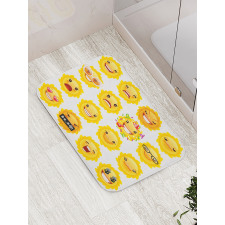 Smile Surprise Angry Mood Bath Mat