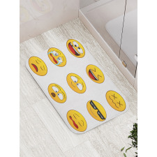 Furious Sad Expressions Bath Mat