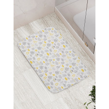 Wild Forest Leaf Flowers Bath Mat