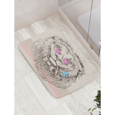 Lion Head Hipster Style Bath Mat