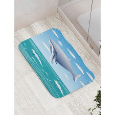 Cartoon Ocean Whale Bath Mat