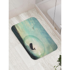 Whales and Pollution Bath Mat