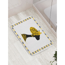 Female Head Portrait Bath Mat