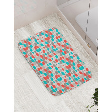 Retro Mosaic Motif Bath Mat